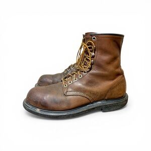 Men's Vintage Red Wing Super Sole 8 in Safety Toe Work Boots Size 10